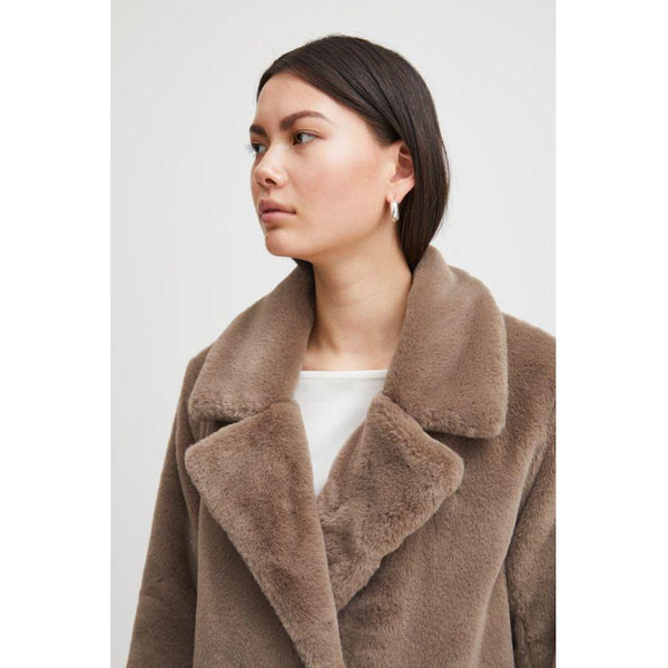 Ichi Women's Faux Fur Coat | Shitake Ihhaya Ja