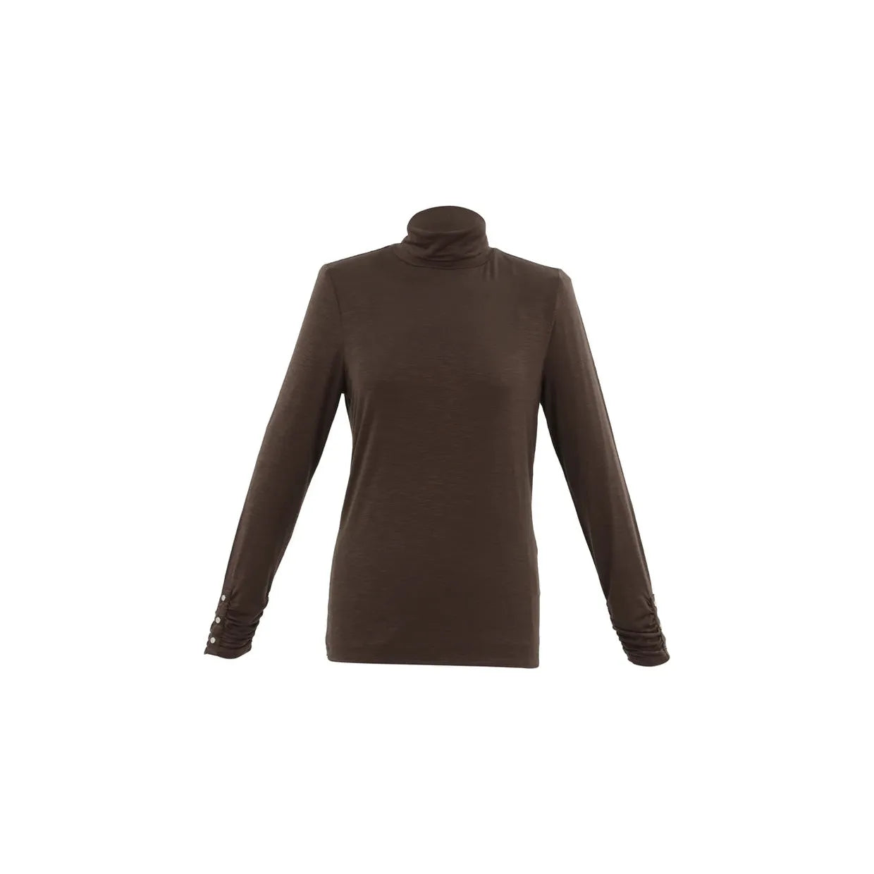 Marble Women’s Roll Neck Top Chocolate | 6400 220