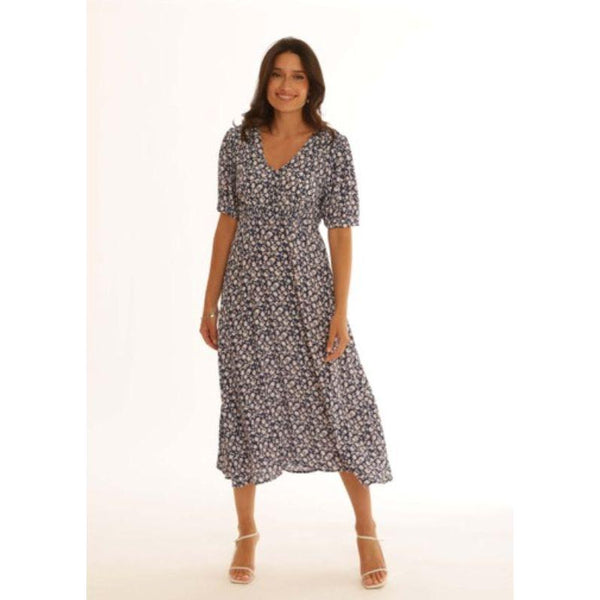 Pomodoro Women’s Ditsy Tea Dress | Navy 62518