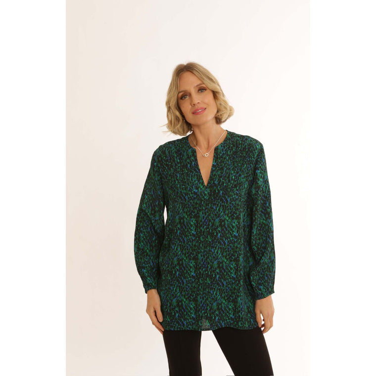 Pomodoro Women’s Abstract Animal Blouse | Jade 92452