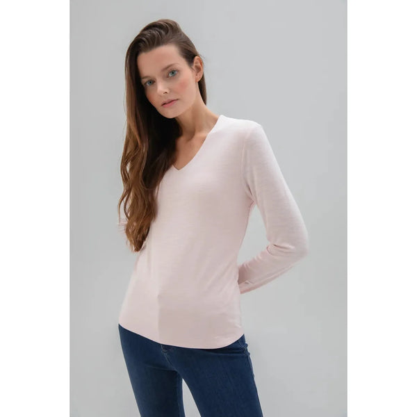 Marble Women’s V Neck Top Pink | 6402 120