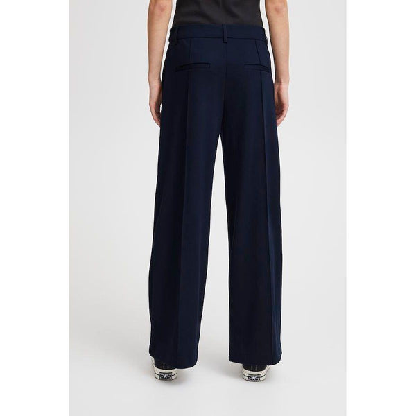 Ichi Women’s Wide Trousers Total Eclipse | Ihkate Sus Office Pants