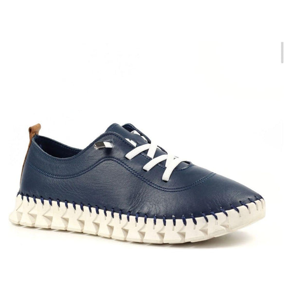 Lunar Women’s St Austell Shoe | Navy Leather FLEO46 BL