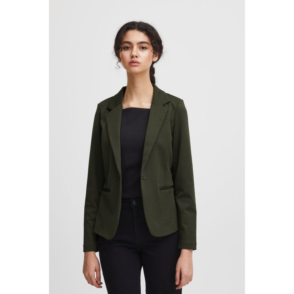 Ichi Women's Kate Blazer Forest Night | Ihkate Bl – The Boutique