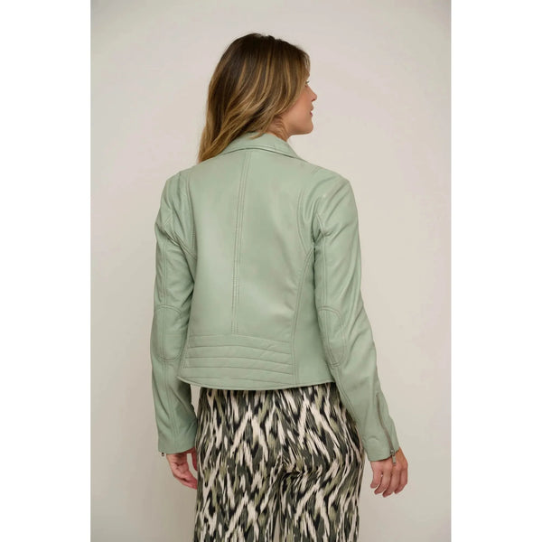 Rino & Pelle Women’s Emily Biker Jacket | Sea Moss