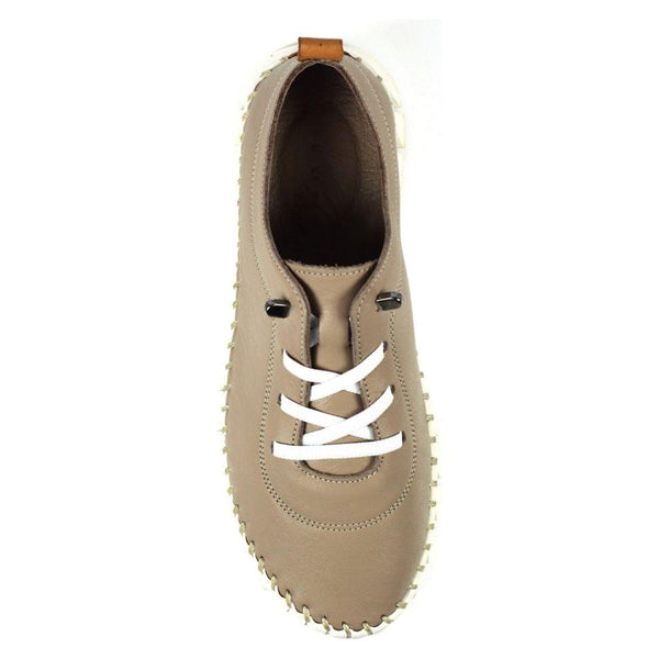 Lunar Women’s St Austell Shoe | Taupe Leather FLEO46 TP